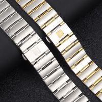 Stainless Steel Watchband For Omega CONSTELLATION Watch Strap 22x14 17x11mm Silver Wrist Bracelet Folding Clasp Logo On