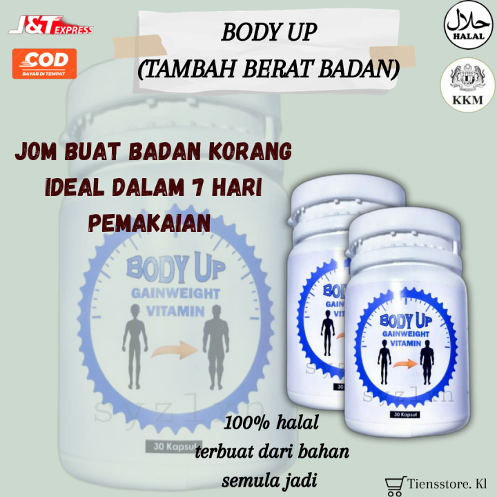 BODY UPBODY UP VITAMIN CUBAT PENAMBAH BERAT BADAN HALAL DAN LULUS KKM