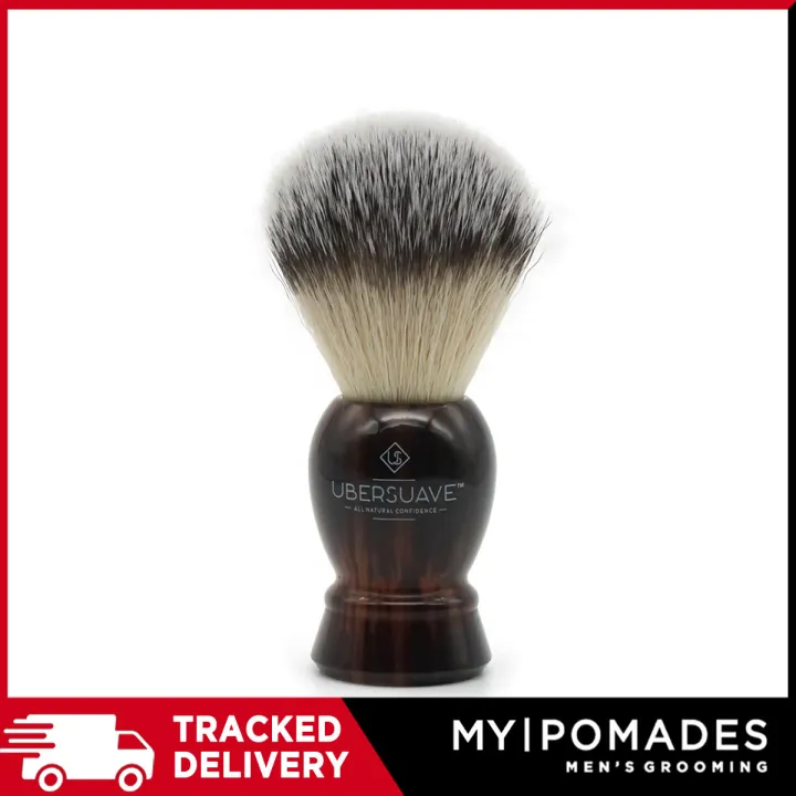 Ubersuave Eco-Razor Coffee Tortoiseshell Resin Shaving Brush (Synthetic ...