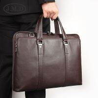 [COD] Mens Briefcase Business Cowhide Document Handbag Capacity Messenger 15.6 Inch Computer