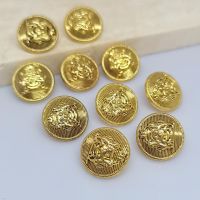 15/23MM High Quality Vintage Gold Metal Buttons Of Clothing Fashion Decor Round Button For Garment Sewing Accessories Needlework