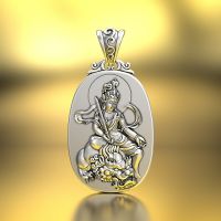 ZZOOI HX Original Mens Zodiac Rabbit Natal Buddha Manjusri Bodhisattva Pendant Mens and Womens Necklace Jewelry New in the Necklace