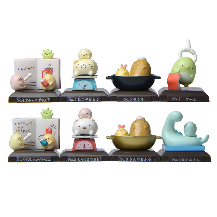 microgood-ชุดโมเดลญี่ปุ่น-sumikkogurashi-ขนาดเล็ก-ชุดตกแต่งโต๊ะไมโครตกแต่ง-sumikkogurashi-สำหรับตกแต่ง8ชิ้นทนทาน-sumikkogurashi-จำนวน8ชิ้น