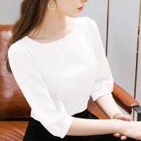 Women Tops French Style Square Collar Blouse Womens R Lantern Half-Sleeve Top Western Style Small Top