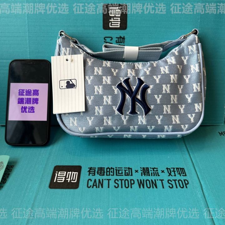 mlb-official-ny-ny-armpit-bag-retro-full-printed-presbyopia-men-and-women-with-the-same-paragraph-fashion-high-sense-student-small-bag-new-portable-shoulder-bag