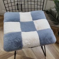 【LZ】 2022 Short Plush Chair Cushion Home Non-slip Dining Chair Mat Fashion Thick Student Office Sedentary Mat Sofa Chair Pad Square