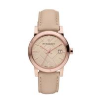 Burberry  นาฬิกาข้อมือผู้หญิง The City Leather Strap Rose Gold รุ่น BU9109