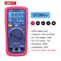 【HOT】 vkysdo 【คลังสินค้าพร้อม】 UT136C UNI-T + มัลติมิเตอร์แบบดิจิตอล1000V 10A ปิดอัตโนมัติ AC DC แรงดันไฟฟ้าโอห์มไดโอดมิเตอร์ทดสอบอุณหภูมิ