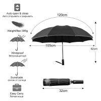 E Awake! 2021 Fashion Portable Folding Automatic Umbrella 10 Ribs Rain Wind Resistant Trip Sun Umbrellas Reverse Business Umm Gideon: 【hot】