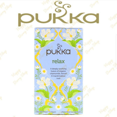 ชา PUKKA Organic Herbal Tea 🍃⭐RELAX⭐🍵 ชาสมุนไพรออแกนิค ชาเพื่อสุขภาพจากประเทศอังกฤษ 1 กล่องมี 20 ซอง
