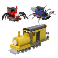 Choo-Choo Charles Train Building Block Toy Horror Game Animal Figure Cartoon Bricks Collection Model Kids Birthday Gifts welcoming