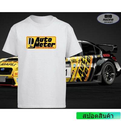 สตรีทแฟชั่น เสื้อยืด Racing Sport [สีขาว / สีเทา] [AUTO METER]คอกลม  1GCC