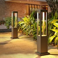 【LZ】☌◑▽  10W COB Waterproof LED Pathway Bollards Light Modern Alumínio Jardim Lawn Light Outdoor Villa Paisagem Pillar Light