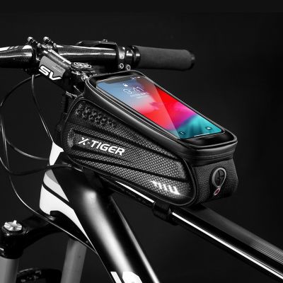 【hot】▦  X-Tiger Front Tube Frame Shockproof Rainproof 6.5in Touchscreen Cycling MTB Accessories