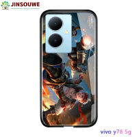 เคสสำหรับ Vivo โทรศัพท์มือถือ Y78 5G Y78บวก Vivoy785g Vivoy78 + เคสแฟชั่นฝาครอบเกมมือถือตำนานมือถือสำหรับเด็กผู้ชายกระจกนิรภัยมันวาวฝาหลัง