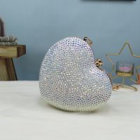 【YD】 BaoYaFang wedding bag bride heart purse Day Clutches  Handbags Evening