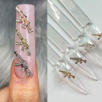 【CW】 40pcs Luxury Alloy Gun Rhinestone Nails Multicolor Charms Manicure Tips Decoration