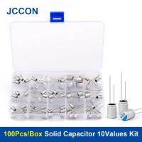 100PcsLot Solid Capacitor Kit 10Values Motherboard Assorted Box 2.5V4V6.3V16V 470UF 560UF 1000UF Storage Samples Set