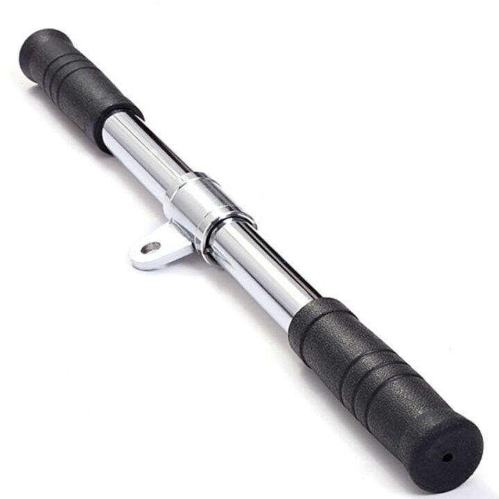 Pull Down Bar Gym Rotating Straight Bar for Cable Machine Attachments