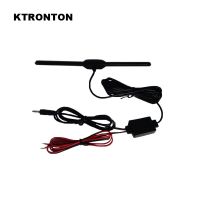 ﹍ Car Analog TV Antenna with Amplifier Booster DC 3.5 Connector for RV Truck Car Radio Player and Auto Analog TV Receiver Box