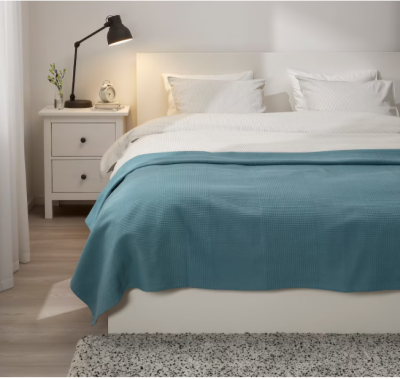 Bedspread, size 230x250 cm.- light blue
