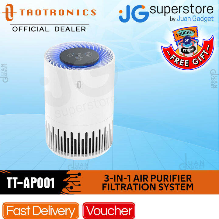 TaoTronics TTAP001 Air Purifier, Desktop Air Cleaner with 3in1 True