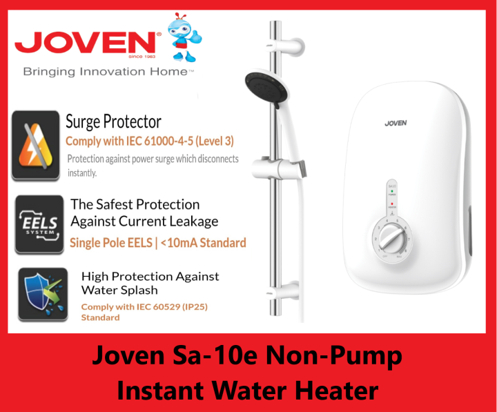 Made In Malaysia Joven Sa-10e Non-Pump Instant Water Heater/Pemanas Air ...