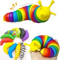 Sensory Toys Fidget Slug 3D Printed Articulated Caterpillar Slug Toys Flexible Stress Release Party Favor Snail Gag Kids Gifts