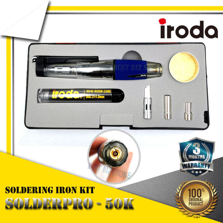 IRODA SOLDERPRO 50K Pocket Sized Butane Soldering Iron Kit 30W~70W | Lazada