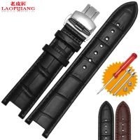 Notched genuine leather watchband for GC watch band 22x13mm 20x11mm quality genuine leather strap with Screws wristwatches band