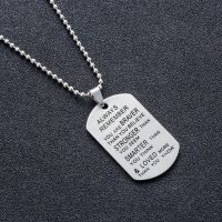 Stainless steel chain necklaces mens Dog tags army pendant necklace Fashion always loved keychain best friend jewelry gifts