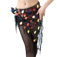 2019 Baru Tari Perut Sesoris Paian Mesh Panjang Rumbai Sabuk Segitiga Tangan Crochet Bellydance