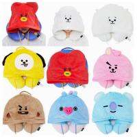 Cartoon U Shape Hoodie Travel Pillow Looks Nice Neck Cushion For Sleep Kawaii Animals Hooded Pillows For Airplane Home Textile