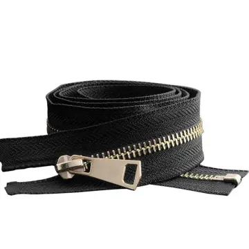 5# 60 To 90cm Vintage Restro YKK Metal Zipper Black White Coffee Bronze  Double Open 2-way Fastener Jacket Sewing Accessories