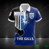 （all in stock）  2023 NEW -Gillingham F.C The Gills EFL League Two 3D Printed Polo Tshirt Hoodie jersey(FREE NAME LOGO CUSTOM)