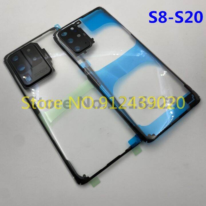 for-samsung-galaxy-s20-s10-s9-s8-plus-note10-back-battery-cover-rear-door-housing-gorilla-tempered-transparent-glass-panel-part