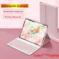 แป้นพิมพ์บลูทูธไร้สายที่สามารถถอดออกได้แท็บเคสโทรศัพท์ Lenovo P12 12.7 "2023 10.6 Pro 11.2 P11 2nd บวก11 2nd 11.5สำหรับ Xiaoxin Pad Pro 11.5ฝาครอบนิ้วหนัง PU