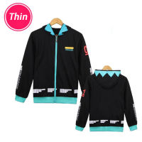 Anime Vocaloid Miku Men and Women Cotton Cardigan Zipper Hooded Cosplay Hoodies Sweatshirt Harajuku Winter Jacket Christmas Gigt