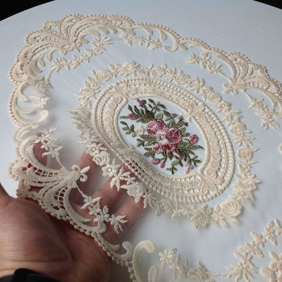 2 pieces of lace placemat TV dining cabinet dustproof cover towel tablecloth table runner curtain pillow placemat