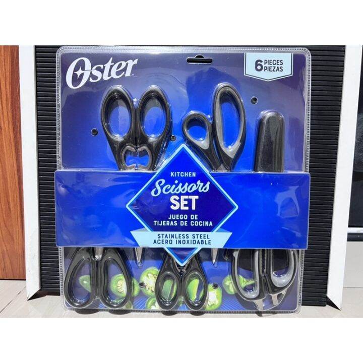 Oster 6 Piece Stainless Steel Kitchen Scissors Set in Black Lazada PH