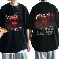 Maneskin Louds Kids Gets Louder Tour T-shirt Rock Band Oversized Short Sleeve T-shirts Hip Hop Streetwear Vintage Cotton T Shirt