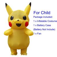 Inflatable Pokemon Pikachu Costume Kids Suit Party Fantastic Cosplay Funny Dress Outfit