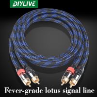 DIYLIVE Limited time special fever grade double lotus head audio cable RCA signal cable power amplifier audio connection cable