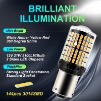 1PCS 1156 BA15S P21W BAU15S LED T20 7440 W21W P215W 1157 BAY15D led Bulbs 144smd CanBus lamp For Turn Signal Light 12V Car