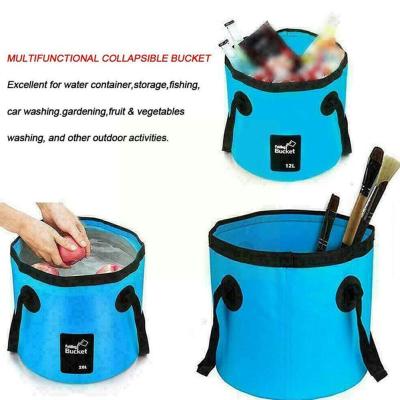 20L Portable Bucket Water Storage Bag Storage Bag Waterproof Bag Bucket Water Fishing Folding Y5D4