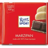 Chocolate Ritter sport   รส Marzipan  Net:100 g. BBF 13/10/23