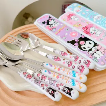 My Melody Lunch Tableware Spoon Chopsticks Fork Utensils Set in