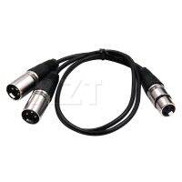 สายสัญญาณเสียง XLR ตัวผู้ตัวเมียคู่,ตัวแปลงตัวแยกปืนใหญ่3 P สายแคนนอน3ขา50ซม. สองสาย