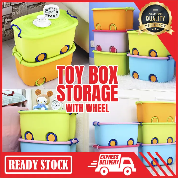 Toy Storage Box with Wheel L & XL Multipurpose Toy wheel Storage box