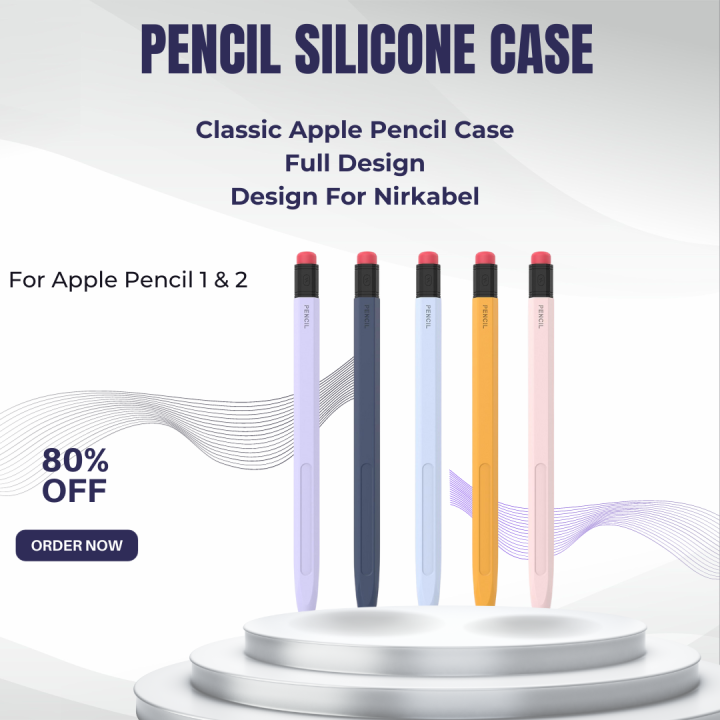 Ahastyle Apple Pencil 2 Case Classic Pencil Model Silicone Case for